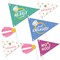 Big Dot of Happiness Just Engaged - Colorful - Triangle Engagement Party Photo Props - Pennant Flag Centerpieces - Set of 20